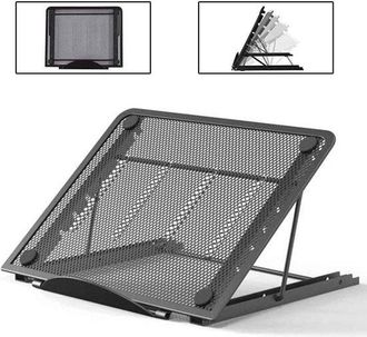 No Brand Soporte Para Port&aacute;til Con &Aacute;ngulo Ajustable Soporte Plegable De Acero Inoxidable Para Tabletas, Ipad Y Macbook Apto Para Port&aacute;tiles De 10 A 15 Pulgadas