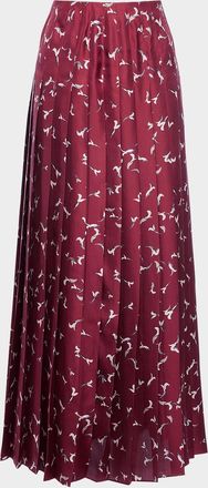 Altuzarra Monti Pleated A-Line Maxi Skirt