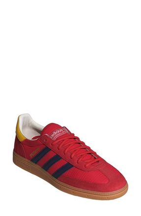 adidas Gender Inclusive Handball Spezial Sneaker in Red/Night Indigo/Gold at Nordstrom, Size 11.5 Womens
