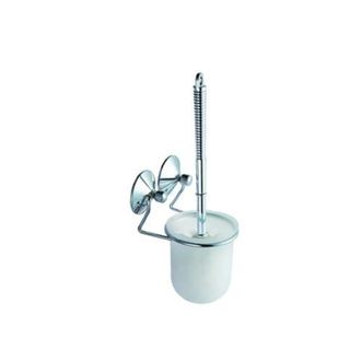 Brosse WC Avec Support Inox Et Acier - Design Moderne - Récipient Fermé - Hygiène Maximale - Dimensions 11,5 X 40 Cm - 3