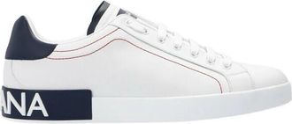 Dolce & Gabbana Portofino Nappa Sportschoenen - Heren - Sneakers - Wit - 45 EU - Leer - Schoenen