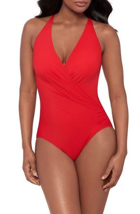 Miraclesuit Wrapsody One-Piece Swimsuit in Poppy at Nordstrom, Size 14