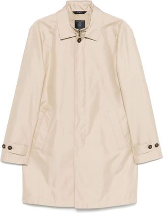 Fay Stijlvolle Winterjas - Heren - Mantel - Beige - M - Katoen - Jassen