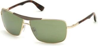 Web Eyewear Sunglasses, male, Yellow, Size: ONE SIZE Metal Frame Aviator Sunglasses