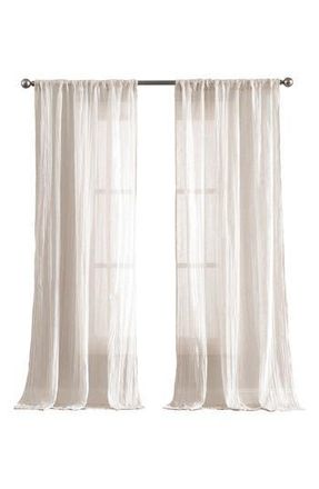 French Connection Charter Crushed Set of 2 Curtain Panels in White at Nordstrom Rack, Size 50X84
