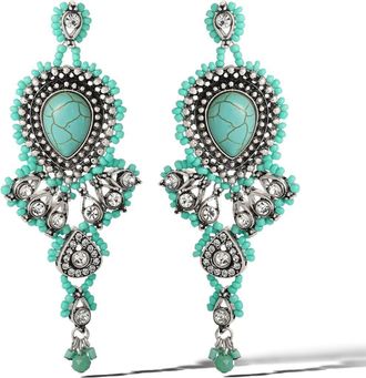 Jessica Simpson Turquiose Bead Statement Earrings in Turquoise at Nordstrom