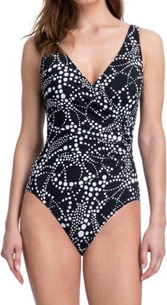 Gottex High Back One Piece Swimsuit In Got Pearls In Paradise