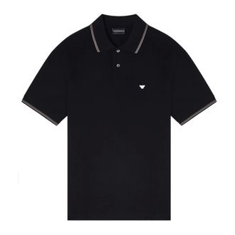 Emporio Armani Cotton Polo Shirt - male - Emporio Armani - Polo Shirts - Black - 3XL - Tops