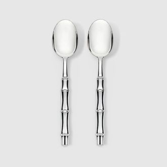 Gucci Dessert Spoons With Bamboo Motif, Set Of Two, Black