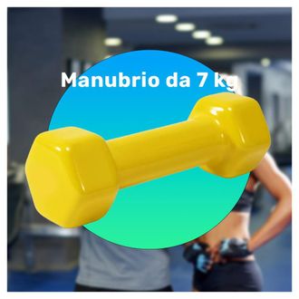 Trade Shop Trade Shop - Manubrio Singolo 7 Kg In Vinile Allenamento Esercizi Casa Palestra Workout Fit