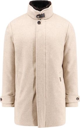 Moorer Luxe Baby Cashmere Jas met Bont - Heren - Zomerjassen - Beige - XL - Jassen