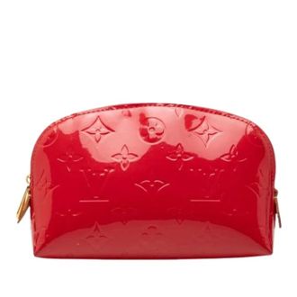 Louis Vuitton Pre-owned Monogram Vernis Zip Pouch - Dames - Pre-owned - Rood - Maat: ONE Size Leer