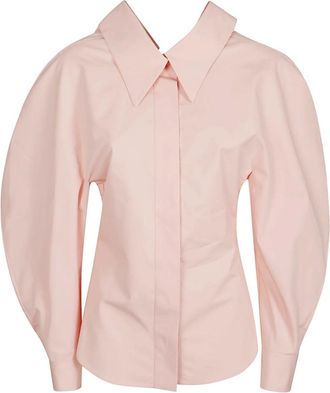 Givenchy Overhemden, Dames, Roze, S, Katoen, Slashed Shirt in Poplin