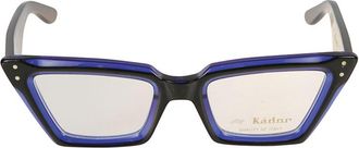 K&agrave;dor Alexandra Glossy Angular Rectangular Sunglasses