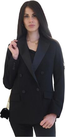 Ralph Lauren Jassen, Dames, Zwart, XS, Leer, Rilissa Blazer