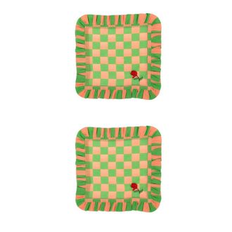 BITOSSI HOME Set of 2 Fabric Napkins 20x20 with Embroidery