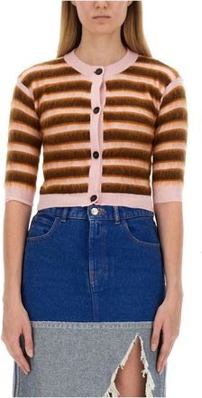 Marni Wollen Vest Met Streepmotief - Dames - Vesten - Veelkleurig - S - Wol - Truien & Vesten