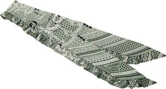 Herm&egrave;s Pre-owned Hermes Eperon d Or Bandana Ruffled Twilly Silk Scarf Ladies Z2C40WBSUSDVZM08