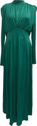 Farm Rio Farm Rio Cutout Gathered Jersey Maxi Dress in Green Viscose