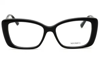 Max & Co. MO5132 Acetate Rectangular Eyeglasses - Black