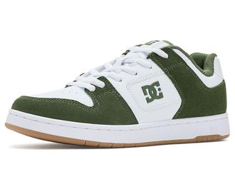 DC Manteca 4 Mens Shoes White/Olive/Gum : 10.5 D - Medium, Leather