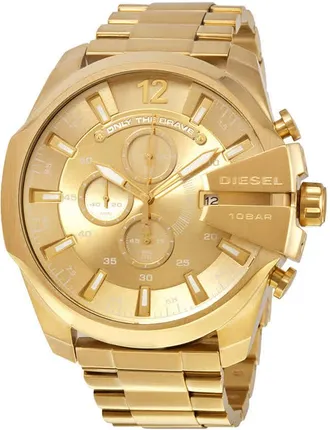 Diesel Mega Chief Chronograph Champagne Dial Mens Watch DZ4360