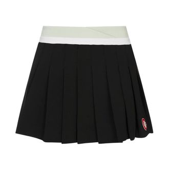 Casablanca Short Skirts, female, Black, Size: XS Viscose Pleated Mini Skirt