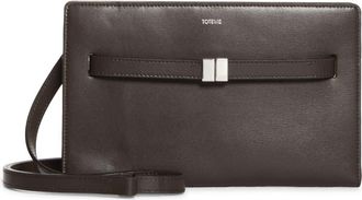 Toteme Belted Leather Crossbody Bag in Bark at Nordstrom