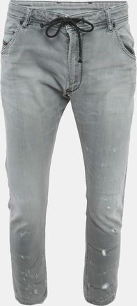 Diesel Grey Distressed Denim Jeans L Waist 34