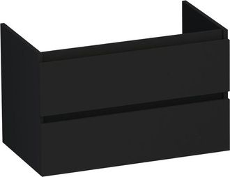 Marcel Breuer Joy wastafelonderkast 80 2 softclose lades - greeploos - 1 sifon uitsparing - mat zwart