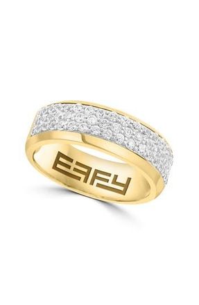 Effy Mens Sterling Silver Pav&eacute; Zircon Ring in Yellow at Nordstrom Rack, Size 10