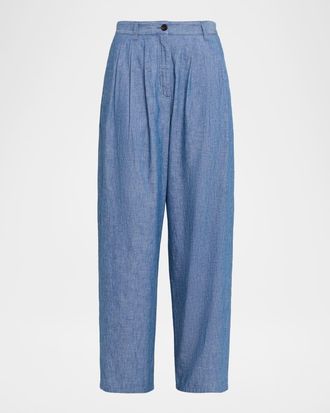 The Row Rufos Twill Wide-Leg Pants