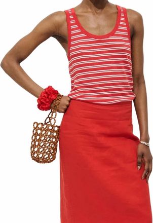 Alex Mill Garcon Tank In Red Stripe