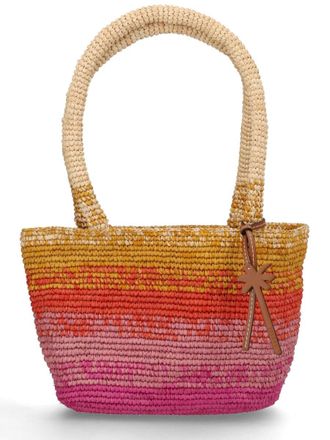 Maneb&igrave; Womens Shoulder Bag Panier Multicolour Raffia Natural