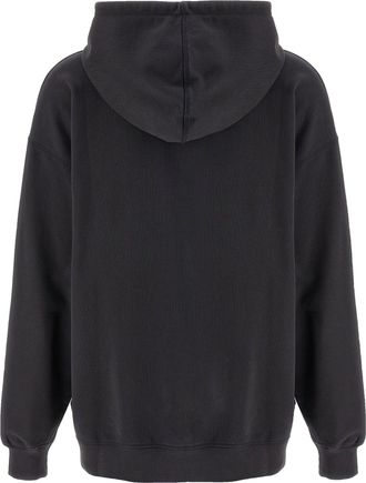 Ganni Cherry-Print Cotton Jersey Hoodie - Black