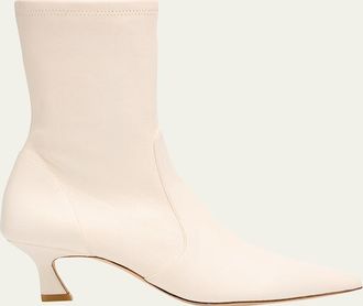 Stuart Weitzman 50mm Vinnie Stretch Leather Booties