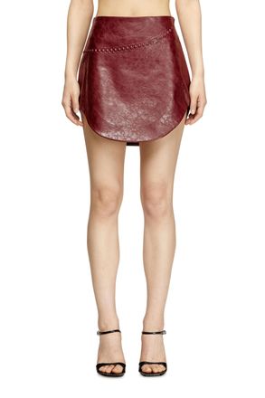 Diesel Coated miniskirt with embossed motif - Skirts - Woman - Red