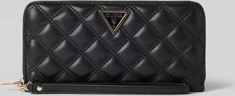 Guess Portemonnaie mit Steppn&auml;hten Modell GIULLY II in Black, Gr&ouml;&szlig;e 1