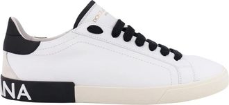 Dolce & Gabbana Portofino Low-top Sneakers - Heren - Sneakers - Wit - 41 EU - Leer - Schoenen