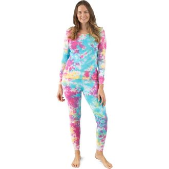 Leveret Womens Cotton Tie Dye Matching Family Pajamas in Tie Dye Rainbow at Nordstrom, Size X-Large