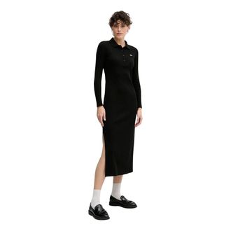Lacoste Dames, Jurken, Zwart, Maat: XS Katoen