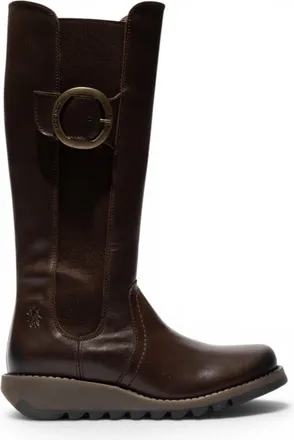 FLY London Fly London Womens Brown Leather Knee-High Long Boots - SOIF361