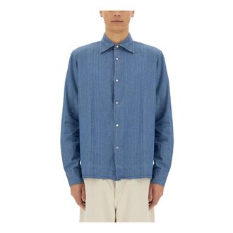 Aspesi Heren, Overhemden, Blauw, Maat: 2XL