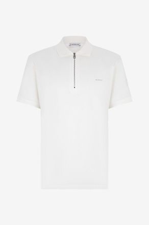Moncler Slim-Fit-Kurzarm-Polohemd mit Reissverschluss