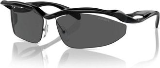 Prada Accessoires, Dames, Zwart, ONE Size, Dames Metalen Zonnebrillen Collectie