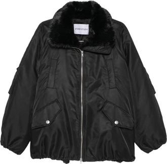 STAND Faux-fur Collar Bomber Jacket