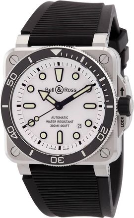 Bell & Ross BR-03 Diver Automatic White Dial Mens Watch BR03A-D-WH-ST/SRB