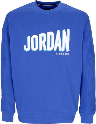 Nike Jordan Graphic Fleece Crewneck - Heren - Sportshirts - Blauw - L - Katoen - Fitness