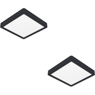 Loops 2 PACK Sleek Black Square LED Ceiling Light for Modern Indoor Decor