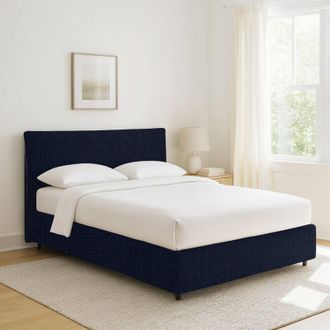Talamo Italia Cama Individual Louth, Desenfundable, Fabricada En Italia, Violeta Oscuro